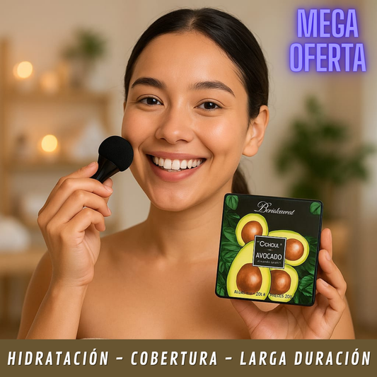 AVOCADO BEAUTY - Base Cushion De Aguacate Con Esponja Mágica 🌟